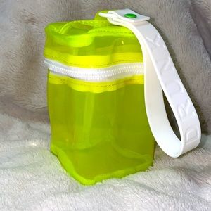 Drunk Elephant Neon Yellow Zip Makeup Case Beauty Bag Mini